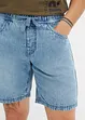 Långa jeansshorts i dra-på-modell, regular fit, John Baner JEANSWEAR