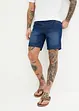Långa jeansshorts i dra-på-modell, regular fit, John Baner JEANSWEAR