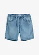 Långa jeansshorts i dra-på-modell, regular fit, John Baner JEANSWEAR
