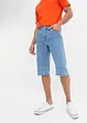 Långa stretchiga jeansbermudas, normal passform (2-pack), bonprix