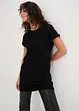 Boxy longshirt, kortärmad, bonprix