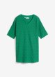 Kräppad, lätt transparent T-shirt med hålbroderi, bpc bonprix collection