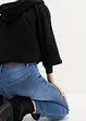 Bekväma 7/8-stretchjeans med slits, bonprix