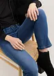Bekväma 7/8-stretchjeans med slits, bonprix