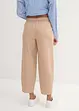 Ankellång linnebyxa med bekväm High Waist, Loose Fit, bonprix