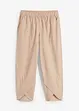 Ankellång linnebyxa med bekväm High Waist, Loose Fit, bonprix