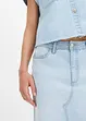 Jeanskjol med slits, bonprix