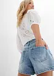 Stretchiga jeansshorts, Mid Waist, bonprix