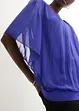Chiffongblus med linne, bonprix