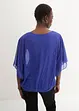 Chiffongblus med linne, bonprix