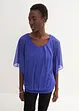 Chiffongblus med linne, bonprix