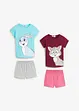 Pyjamas med shorts och mjuk bomull för barn (4 delar), bonprix