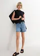 Wide Leg Jeans Shorts, Mid Waist, ekologisk bomull, John Baner JEANSWEAR