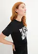 T-shirt med blomtryck, bonprix