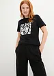 T-shirt med blomtryck, bonprix