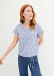 T-shirt med tryck och knytband, bonprix