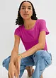 T-shirt med rund halsringning (5-pack), kortärmad, bonprix