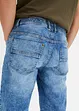Dra på-bermudas i tunn denim, Slim Fit, bonprix