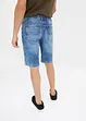 Dra på-bermudas i tunn denim, Slim Fit, bonprix
