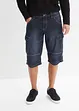 Långa jeansbermudas i cargomodell av tunt material, Relaxed Fit, bonprix