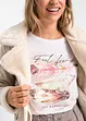 T-shirt med fjädertryck, bonprix