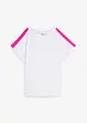 T-shirt av ekologisk bomull med neonfärgade ränder, bonprix