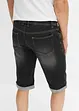 Stretchiga jeansbermudas med broderi, Regular Fit, bonprix