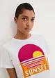 T-shirt med tryck och ekologisk bomull, bonprix