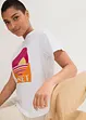 T-shirt med tryck och ekologisk bomull, bonprix