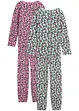 Barnpyjamas (4 delar), ekologisk bomull, bonprix