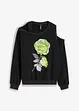 Sweatshirt med blomtryck, bonprix