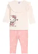 Hello Kitty långärmad topp + leggings av bomull för bebisar  (2 delar), bonprix