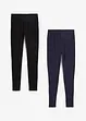 Leggings med ren ekologisk bomull (2-pack), bonprix
