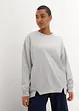 Oversize-sweatshirt med korta slitsar i fållen, bonprix