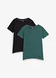 T-shirt med flikar i nederkanten (2-pack), bonprix