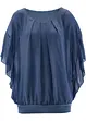 Chiffongblus med linne, bonprix