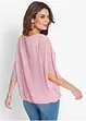 Chiffongblus med linne, bonprix