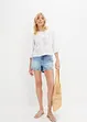 Stretchiga jeansshorts, Mid Waist, bonprix