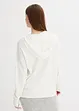 Stickad hoodie med känguruficka i viskosmix, bonprix