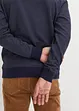 Elegant sweatshirt med pikékrage, bonprix