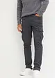 Cargobyxa i flanell med gubbveck, Regular Fit, Straight, bonprix