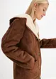 Shearling-jacka med huva, bonprix