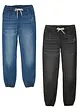 Dra på-jeans för barn (2-pack), bonprix