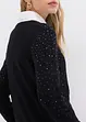 Cardigan med glitterstenar, bonprix