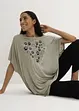 Bigshirt i lätt material med tryck, bonprix