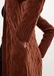 Lång cardigan med flätstickning, bonprix