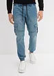 Mjuka jeans med cargofickor, Regular Fit, Straight, bonprix