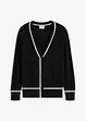 Stickad cardigan med V-ringning, bonprix