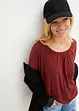 Oversizetopp i materialmix, bonprix