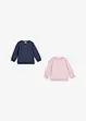 Sweatshirt i ren ekologisk bomull (2-pack), bonprix